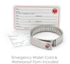 Men's Silver Tone Stainless Steel Medilog ID Bracelet with Compartment Plaque & Expansion Band