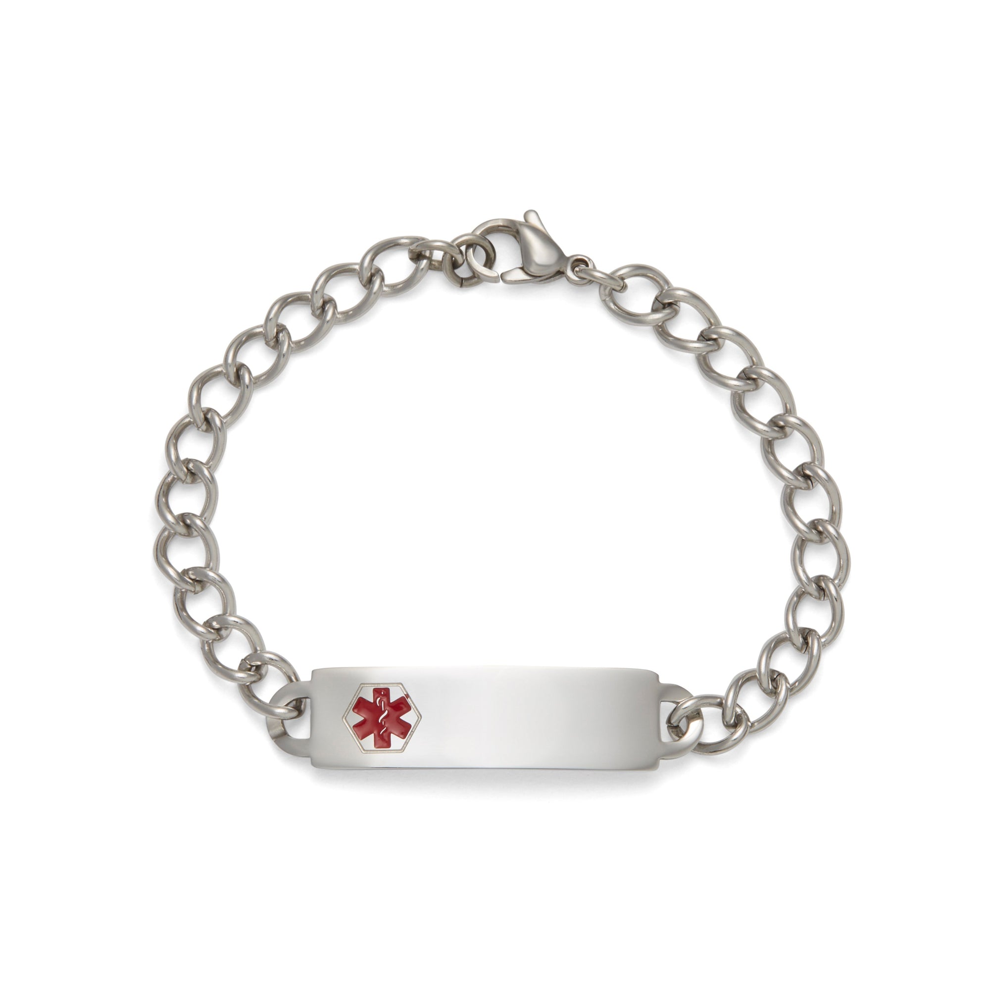 Children's Stainless Steel Medilog Plaque and Bracelet