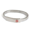 Ladies' Stainless Steel Medilog ID Bracelet with Compartment Plaque & Expansion Band