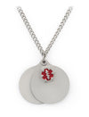 Medilog ID Stainless Steel 26" Necklace with Round Pendants